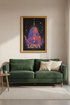 Moon Goddess Print | Celestial Neon Portrait, Bedroom Decor