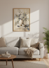 Olive Branch Vase Still Life | Rustic Neutral Oil Painting, Kitchen Farmhouse Wall Art
