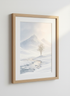 Winter Landscape Wall Art Print | Snow Mountain Decor | Nordic Aesthetic Poster | Minimalist Snowy Scene Photography Gift