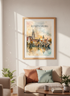 Regensburg Germany Print | Watercolor Cityscape Wall Art, Travel Poster Decor