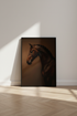 Minimalist Horse Wall Art Print | Equine Bedroom Decor | Rustic Farmhouse Poster | Dark Academia Living Room Wall Hanging