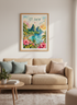 St. Lucia Watercolor Art Print | Tropical Caribbean Decor | Lush Island Poster