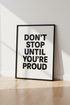 Minimalist Motivational Wall Art Print | Office Gym Decor | Inspiring Quote Poster | Don&