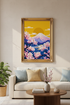 sakura wall art | Pastel Mount Fuji, Living Room Decor