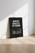 Minimalist AI Humor Wall Art Print | Office Decor Tech | Funny Programmer Poster | World&