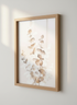 Minimalist Botanical Wall Art Print | Boho Bedroom Decor | Rustic Farmhouse Poster | Eucalyptus Neutral Gold Grey Art
