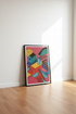 Abstract Geometric Wall Art Print | Memphis Style Home Decor | Colorful Isometric Poster | Retro Design Bedroom Living Room