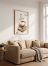 Sip Slow Stay Grounded Coffee Poster | Neutral Brown Cozy Kitchen Decor Art Print
