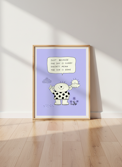 Positive Quote Art Print | Kids Room Decor, Aesthetic Wall Art Poster
