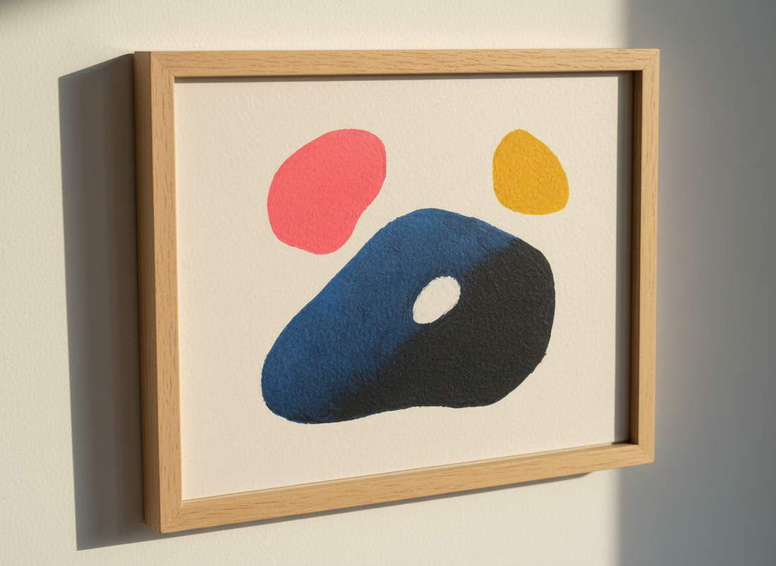 Abstract Organic Shapes Wall Art Print | Mid-Century Modern Room Decor | Colorful Minimalist Poster Art