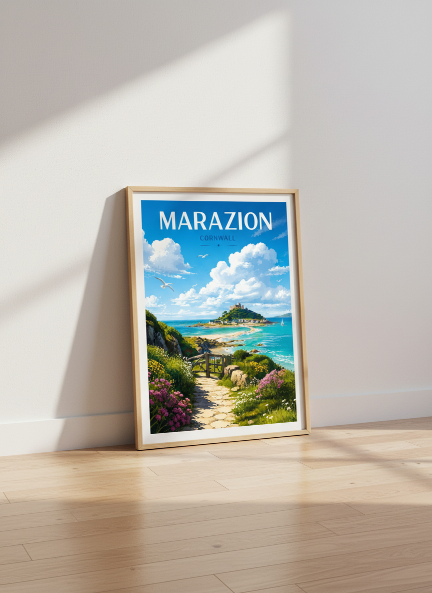 Marazion Cornwall Wall Art | St Michael&