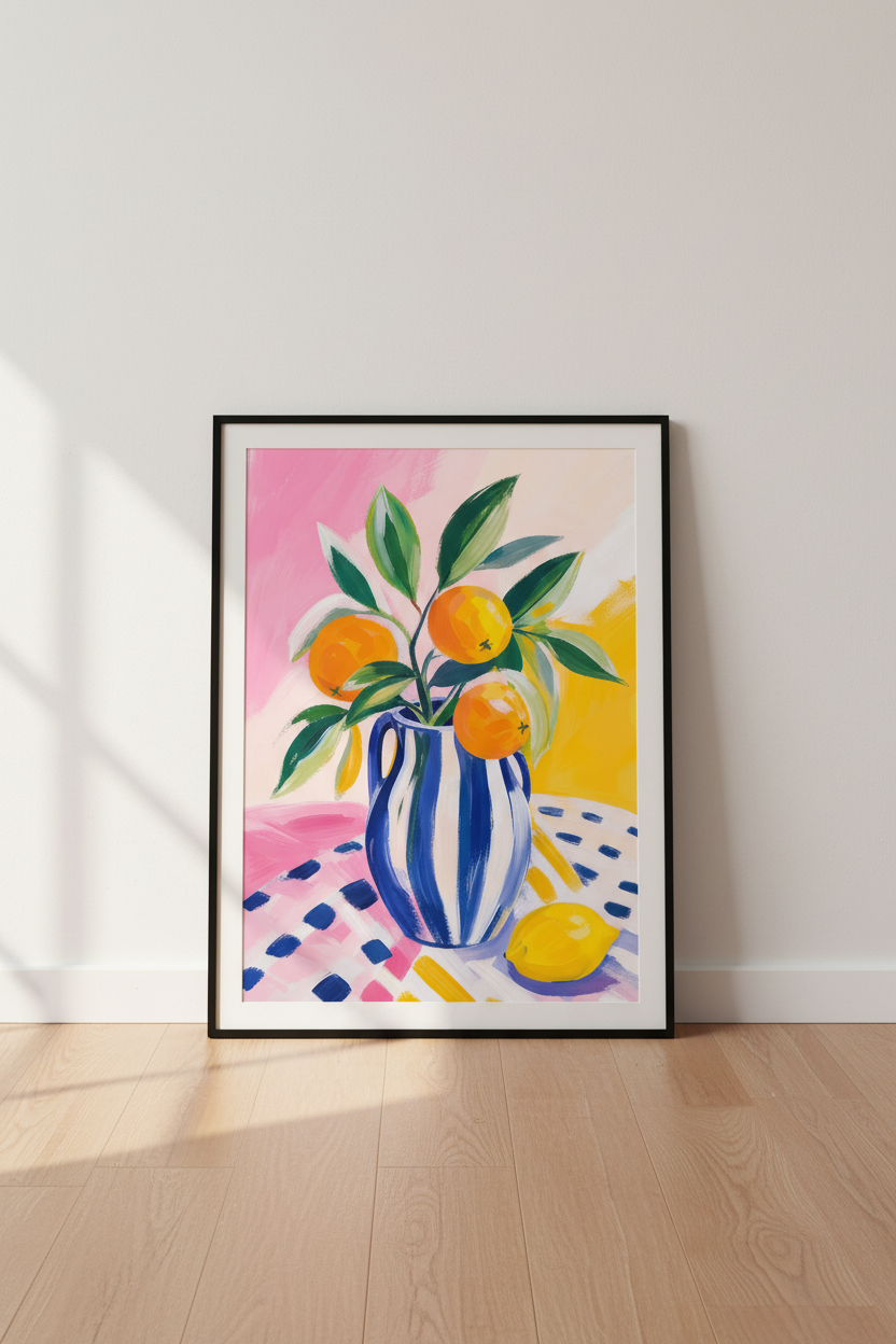 citrus wall art | Modern Colorful Kitchen Decor, Vibrant Poster