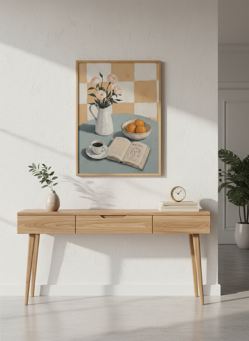 Still Life Floral | Matisse Book Print, Sage &amp; Terracotta Kitchen Wall Art