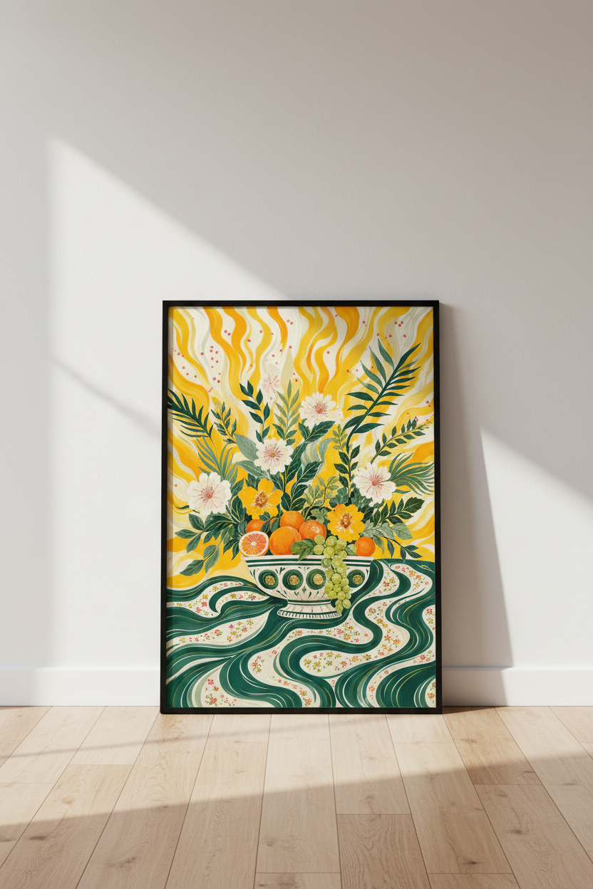 citrus botanical art | vintage still life, kitchen decor