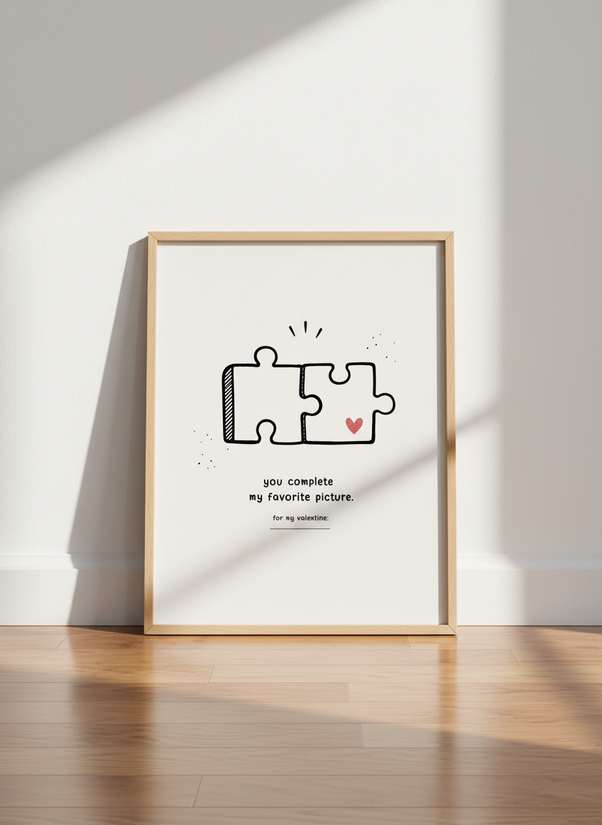 Puzzle Heart Wall Art | Valentine&
