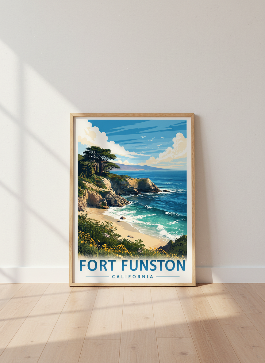 Fort Funston California Wall Art | Coastal Beach Poster, San Francisco Decor