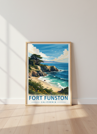 Fort Funston California Wall Art | Coastal Beach Poster, San Francisco Decor