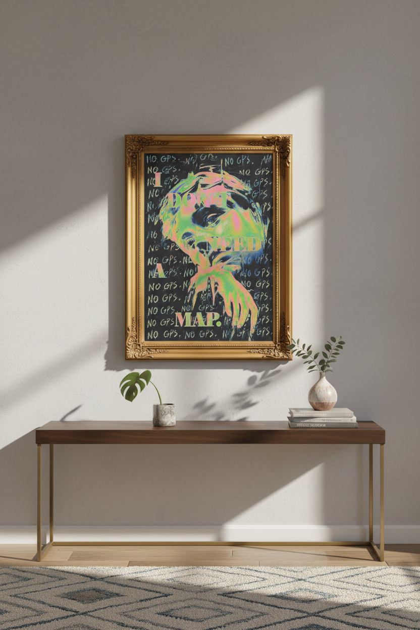 vaporwave wall art | Neon Portrait, Bedroom Decor, Retro Poster