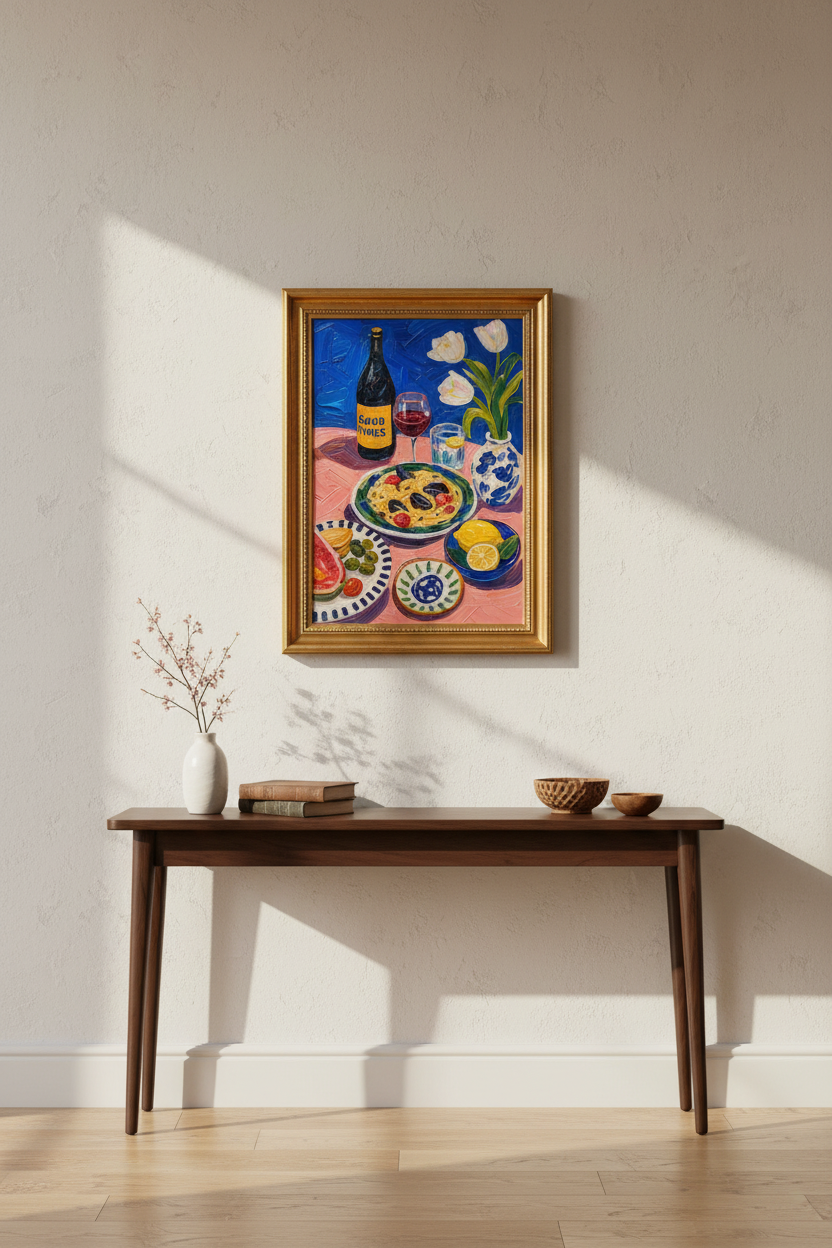 colorful still life | Bold impasto, kitchen decor