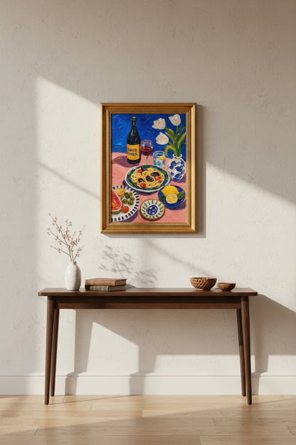 colorful still life | Bold impasto, kitchen decor
