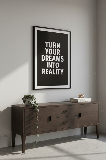 Minimalist Motivational Wall Art Print | Office Decor | Entrepreneur Poster | Hustle Quote Art | Black &amp; White Inspirational Print