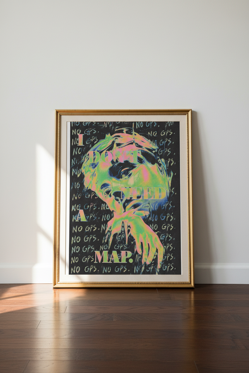 vaporwave wall art | Neon Portrait, Bedroom Decor, Retro Poster
