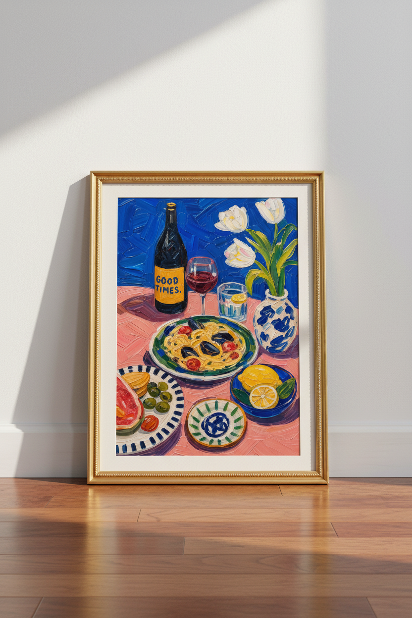 colorful still life | Bold impasto, kitchen decor