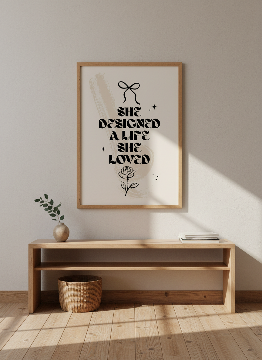 Positive Quote Wall Art | Boho Aesthetic Decor | Motivational Print, Modern Home Gift