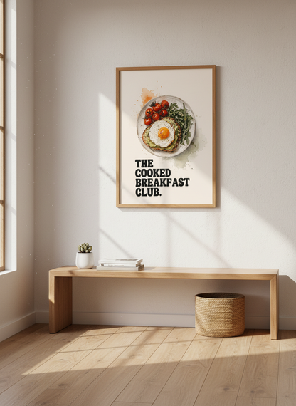 Avocado Toast Wall Art | Kitchen Decor | Breakfast Club Foodie Poster Diner Style