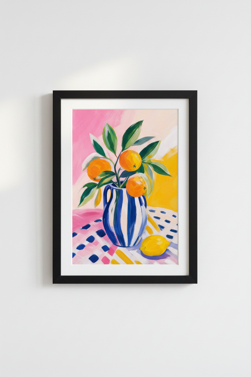 citrus wall art | Modern Colorful Kitchen Decor, Vibrant Poster