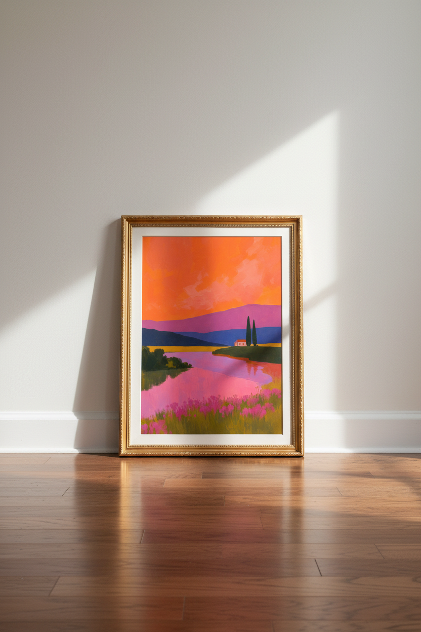 colorful landscape | Sunset Palette, Living Room Decor