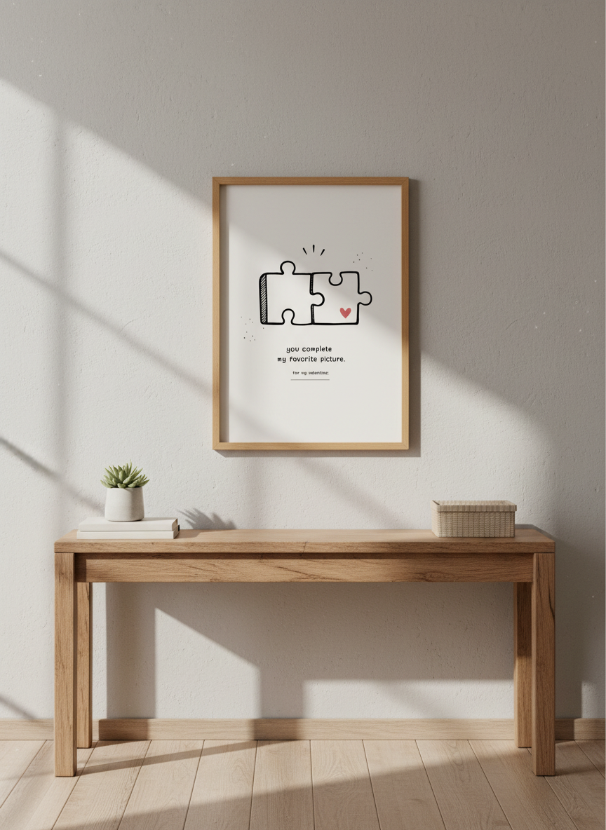 Puzzle Heart Wall Art | Valentine&