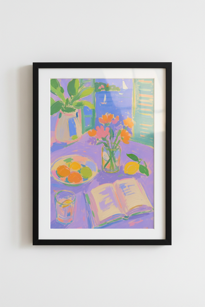 Coastal Still Life | Pastel Painterly, Kitchen Living Room Decor