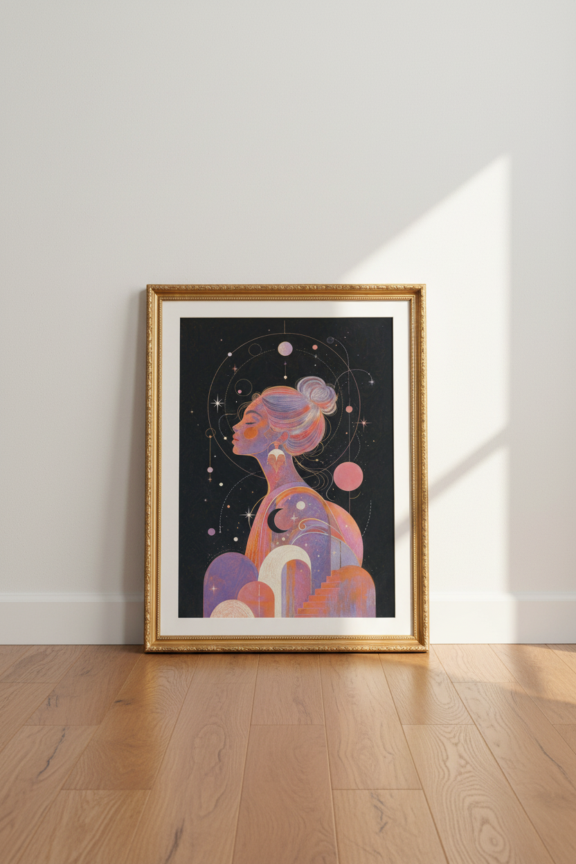 celestial portrait | ethereal boho galaxy, bedroom decor
