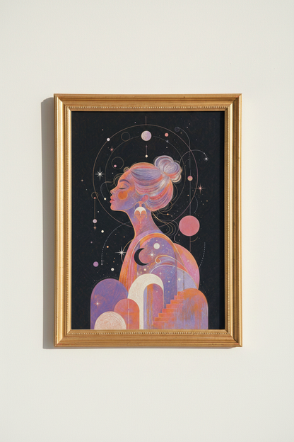 celestial portrait | ethereal boho galaxy, bedroom decor