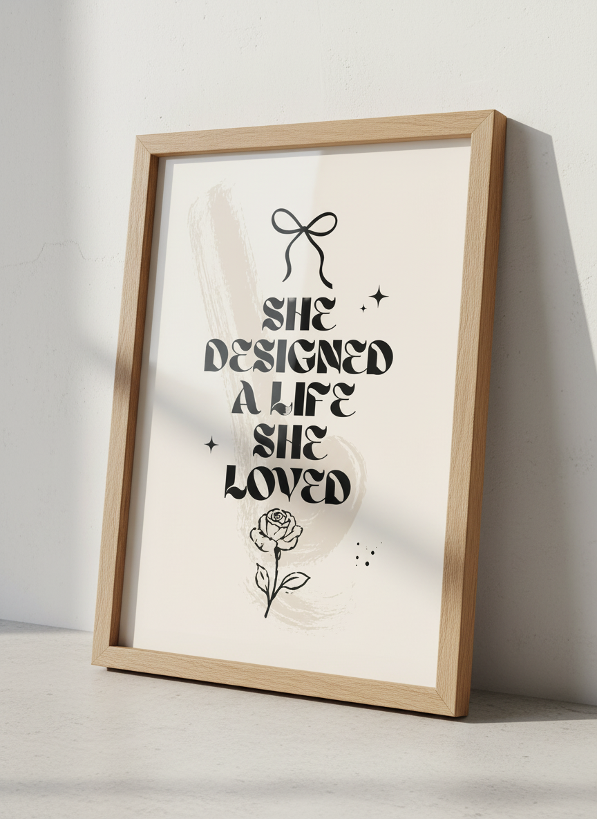 Positive Quote Wall Art | Boho Aesthetic Decor | Motivational Print, Modern Home Gift