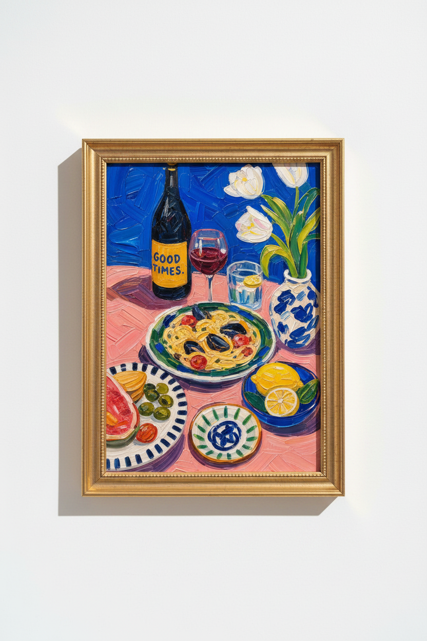 colorful still life | Bold impasto, kitchen decor