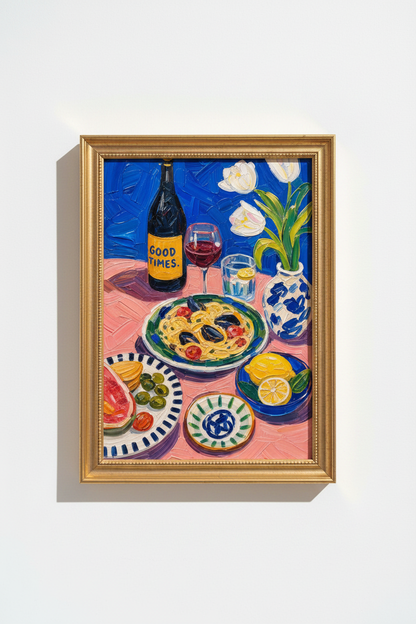 colorful still life | Bold impasto, kitchen decor