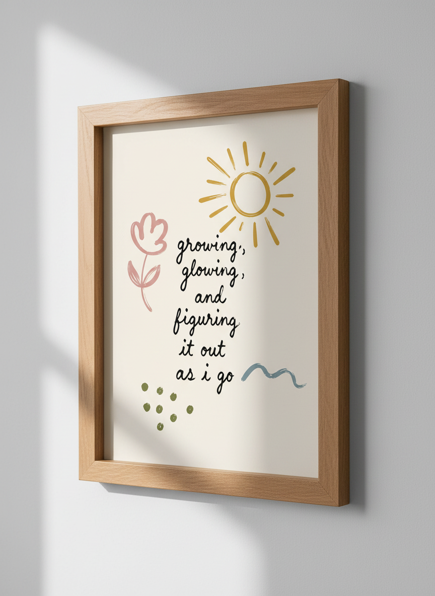 Boho Sun Quote Wall Art Print | Nursery &amp; Office Decor | Inspirational Poster