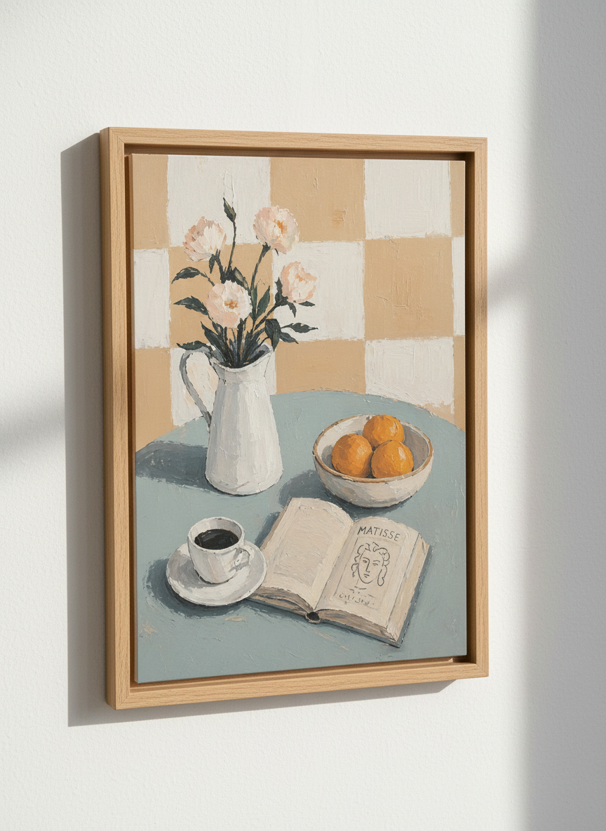 Still Life Floral | Matisse Book Print, Sage &amp; Terracotta Kitchen Wall Art