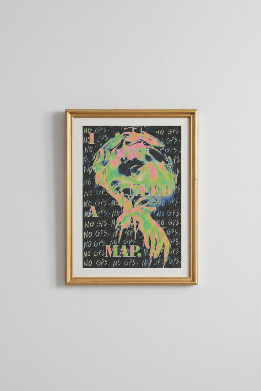 vaporwave wall art | Neon Portrait, Bedroom Decor, Retro Poster