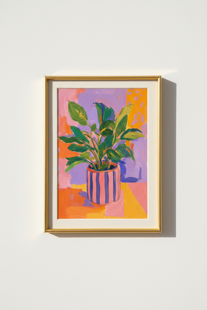 colorful botanical | Vibrant Abstract, Living Room Decor