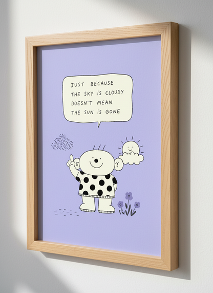 Positive Quote Art Print | Kids Room Decor, Aesthetic Wall Art Poster