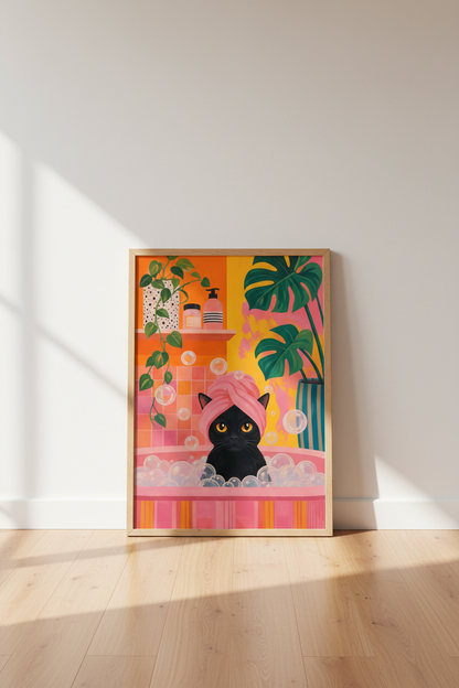 pink-cat-bathroom-vibrant-feline-on-the-floor-4e4633.png